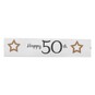 Happy 50th Satin Ribbon 16mm x 4m image number 2