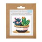 Trimits Succulents Mini Cross Stitch Kit 13cm x 13cm image number 1