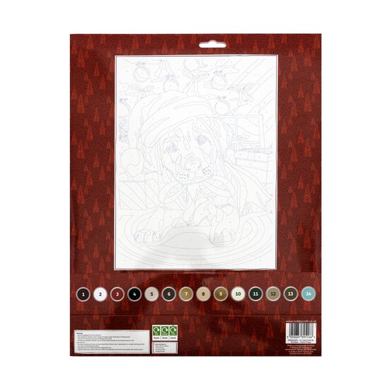 Festive Puppy Paint by Numbers image number 4