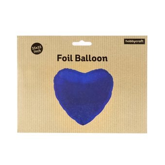 Large Blue Foil Heart Balloon image number 3