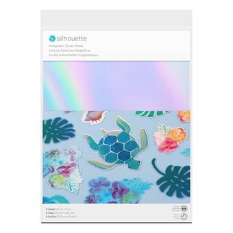 Silhouette Holographic Sticker Sheets 8.5 x 11 Inches 8 Pack