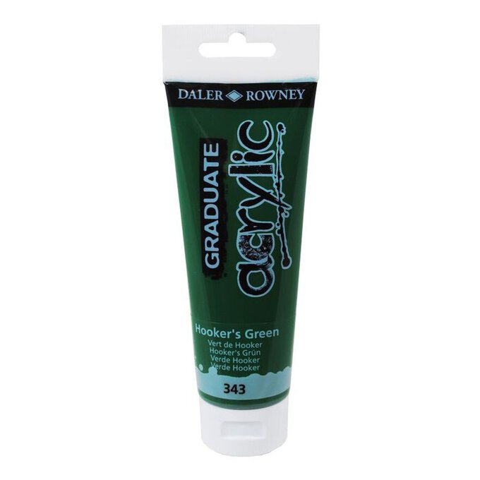Daler-Rowney Graduate Hookers Green Acrylic Paint 120ml image number 1