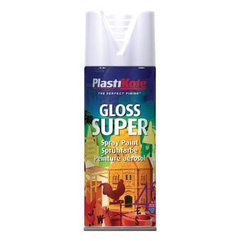 PlastiKote White Gloss Super Spray Paint 400ml