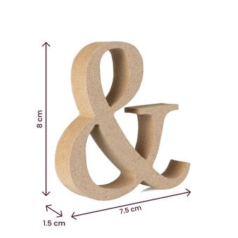 MDF Wooden Ampersand 8cm image number 5