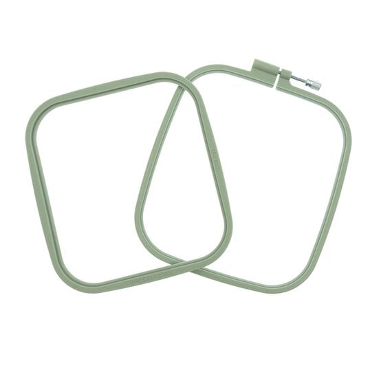 Plastic Rectangle Embroidery Hoop 20.5cm x 18cm image number 3