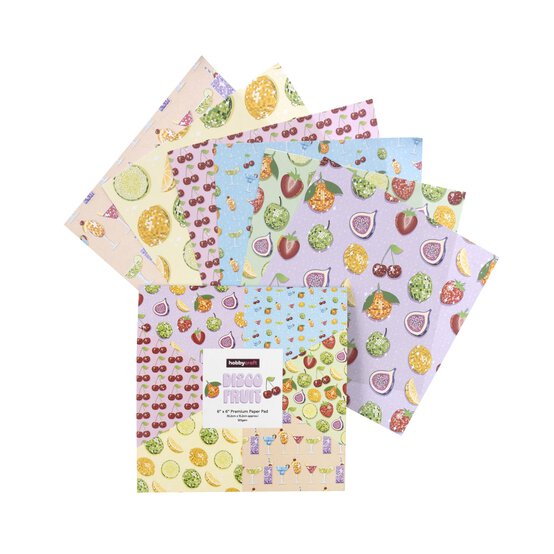 Disco Fruit Paper Pad 6 x 6 Inches 18 Pack image number 1