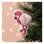 Hanging Beaded Flamingo Decoration 11cm image number 1
