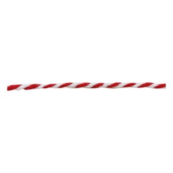 Red and White Knot Cord 2mm x 8m image number 2