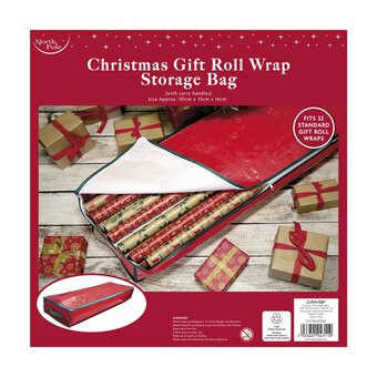 Christmas Gift Wrap Roll Storage Bag