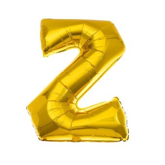Extra Large Gold Foil Letter Z Balloon