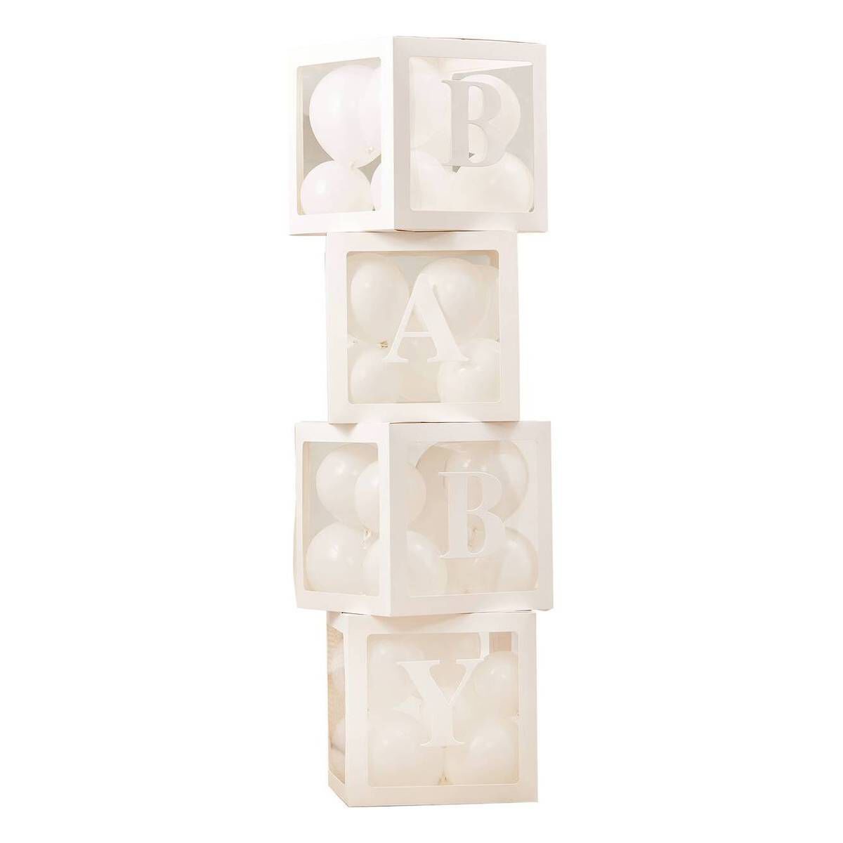 Ginger Ray White Baby Balloon Blocks Hobbycraft
