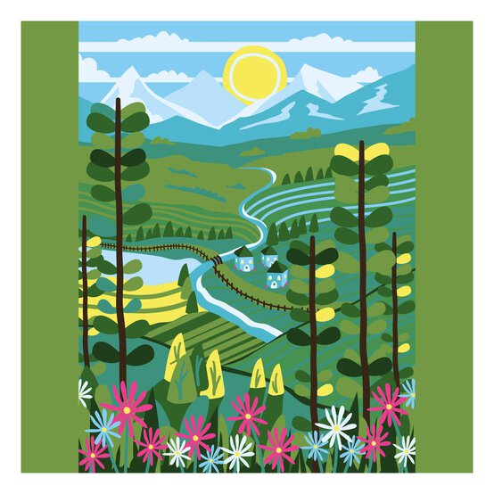 Mountain Vista Paint by Numbers Canvas Roll image number 3