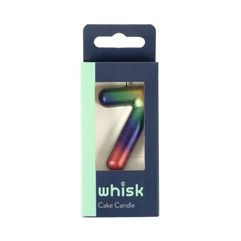 Whisk Metallic Rainbow Number 7 Candle