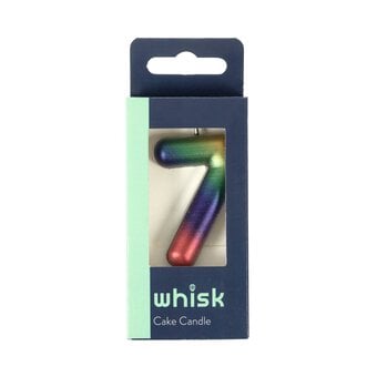 Whisk Metallic Rainbow Number 7 Candle image number 2