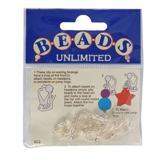 Beads Unlimited Silver Plated Midi Ear Clips 8 Pack image number 2