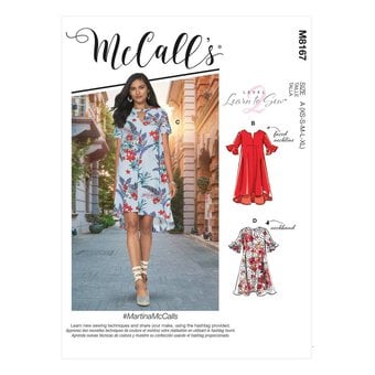 McCall’s Martina Dress Sewing Pattern M8167 (XS-XL)