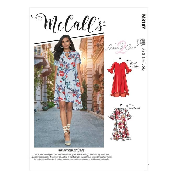 McCall’s Martina Dress Sewing Pattern M8167 (XS-XL) image number 1