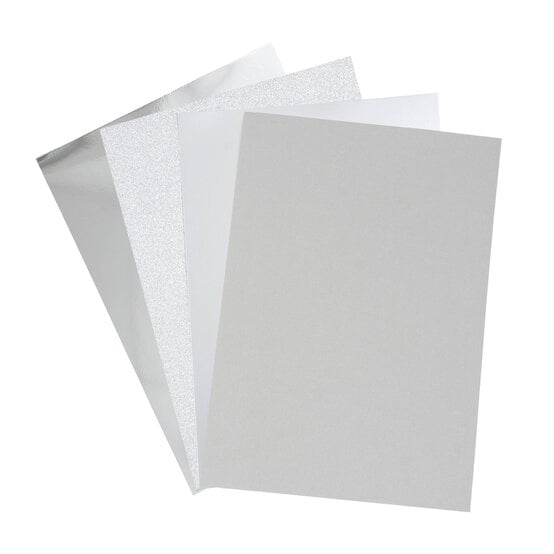 Mixed Silver Paper Pad A4 24 Sheets image number 3