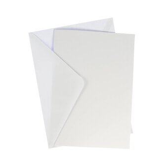 White Cards and Envelopes 10 x 7 Inches 25 Pack