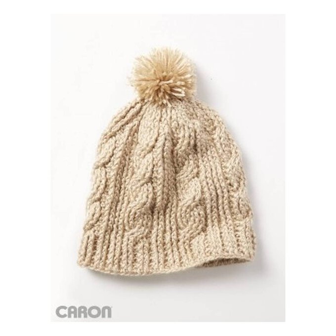 FREE PATTERN Caron Cable Twist Hat image number 1