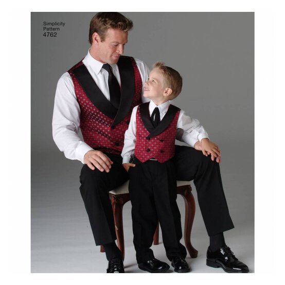 Simplicity Waistcoats and Ties Sewing Pattern 4762 image number 7