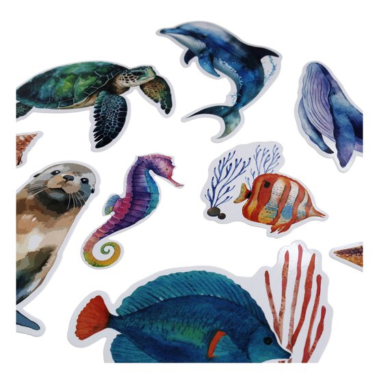 Under the Sea Vinyl Sticker Toppers 10 Pieces image number 2