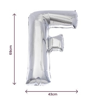 Extra Large Silver Foil Letter F Balloon image number 2