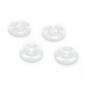 Hemline White Basic Scalloped Edge Button 4 Pack image number 1