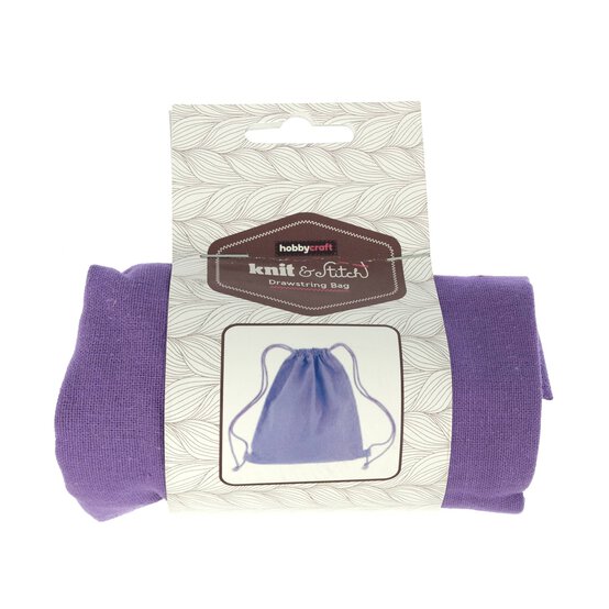 Lilac Cotton Drawstring Bag 36cm x 41cm image number 5