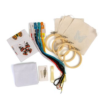 Butterflies Embroidery Kit 4 Pack