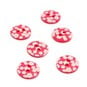 Hemline Red Novelty Patterned Button 6 Pack image number 1