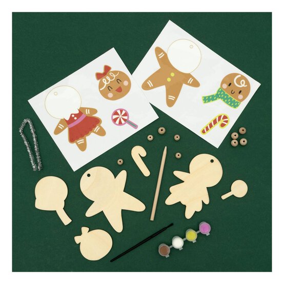 Layered Wooden Gingerbread Decoration Kit image number 2