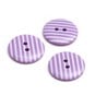 Hemline Lavender Striped Buttons 22.5mm 3 Pack image number 1
