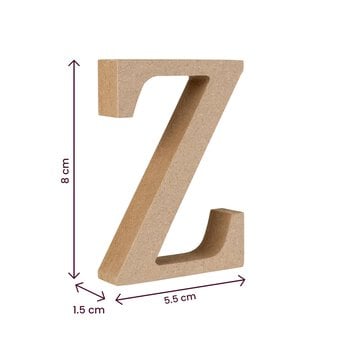 MDF Wooden Letter Z 8cm image number 4