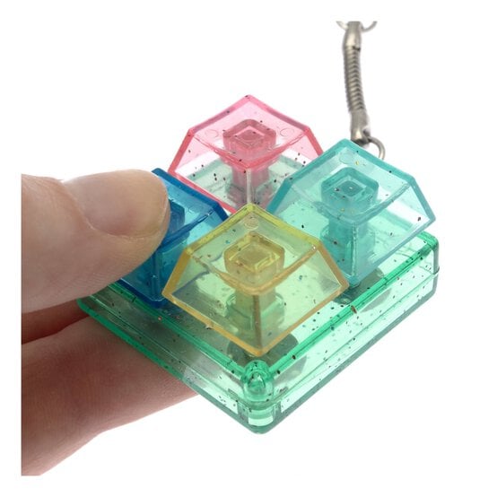 Turquoise Keyboard Fidget Keyring image number 3