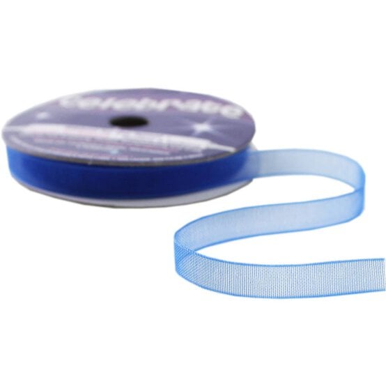 Royal Blue Organdie Ribbon 6mm x 8m image number 3