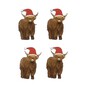 Highland Cow Wooden Toppers 4 Pack image number 1