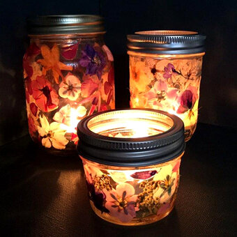 How to Make Pressed Flower Tealight Holders