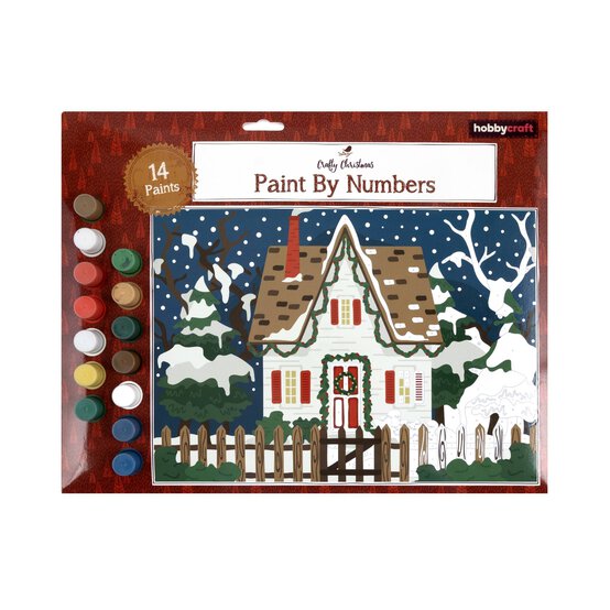 Christmas Cottage Paint by Numbers image number 1