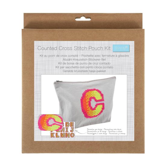 Trimits Personalised Counted Cross Stitch Pouch Kit  image number 1