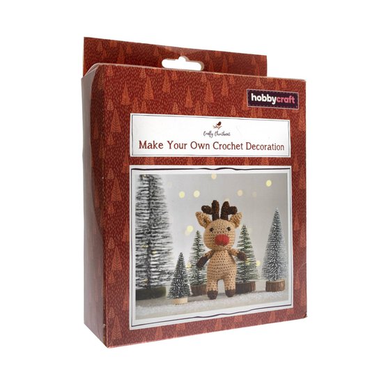 Make Your Own Crochet Reindeer Decoration Kit image number 5