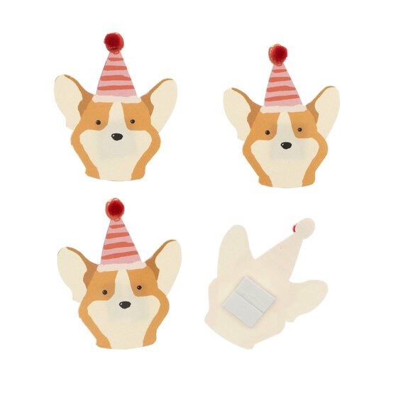 Party Corgi Card Toppers 4 Pack image number 3