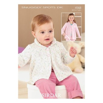 Sirdar Snuggly Spots DK Cardigan Digital Pattern 4568