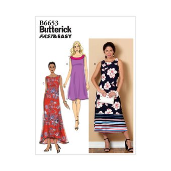 Butterick Women's Dresses Sewing Pattern B6653 (A5 6-14)