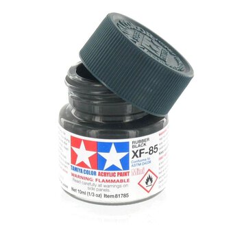 Tamiya Colour Acrylic Paint XF-85 Rubber Black 10ml