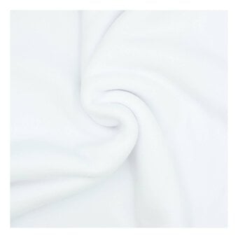 White Polar Fleece Fabric by the Metre