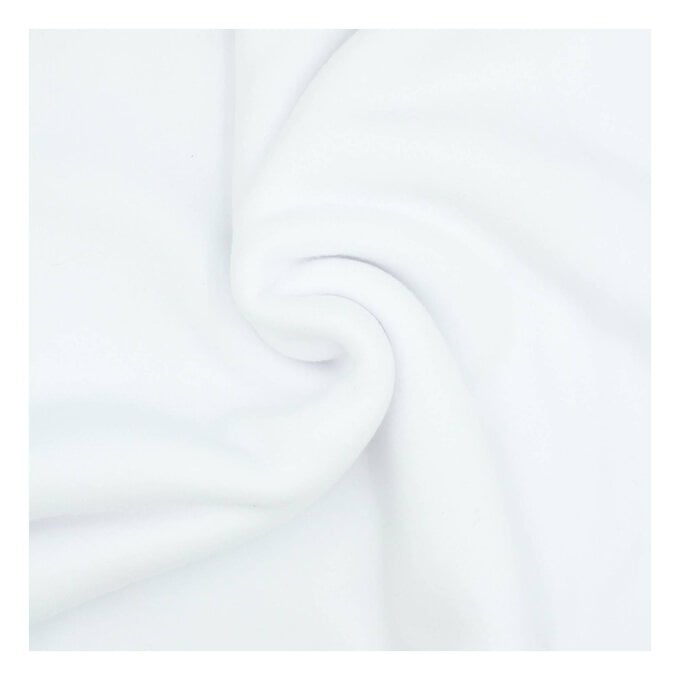 White Polar Fleece Fabric by the Metre image number 1