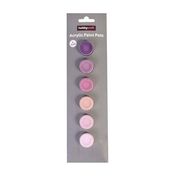 Purple Acrylic Craft Paints 5ml 6 Pack image number 2