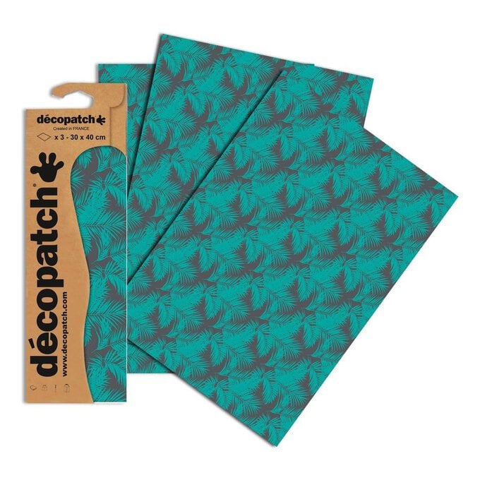 Decopatch Tropical Palm Paper 3 Sheets image number 1