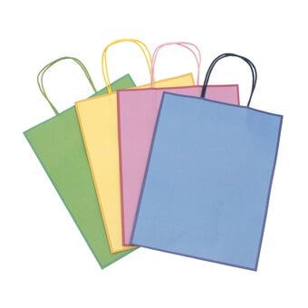 Bright Paper Gift Bag 4 Pack